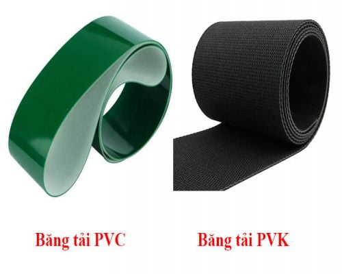 So sánh điểm khác nhau giữa băng tải PVC và băng tải PVK
